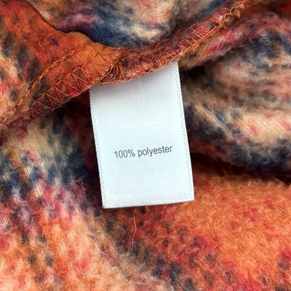 Maurices Wilder Orange Plaid Fleece Shacket Shirt Jacket Size 2X Button Front - Picture 6 of 7